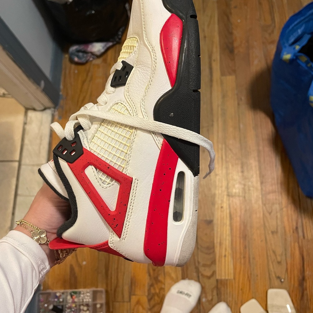 White and Red Air Jordan Sneakers - Picture 5 of 5